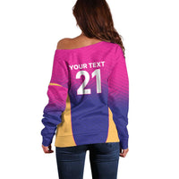 Custom United Arab Emirates Cricket Spirit 2026 Off Shoulder Sweater World T20 Edition - Wonder Print Shop