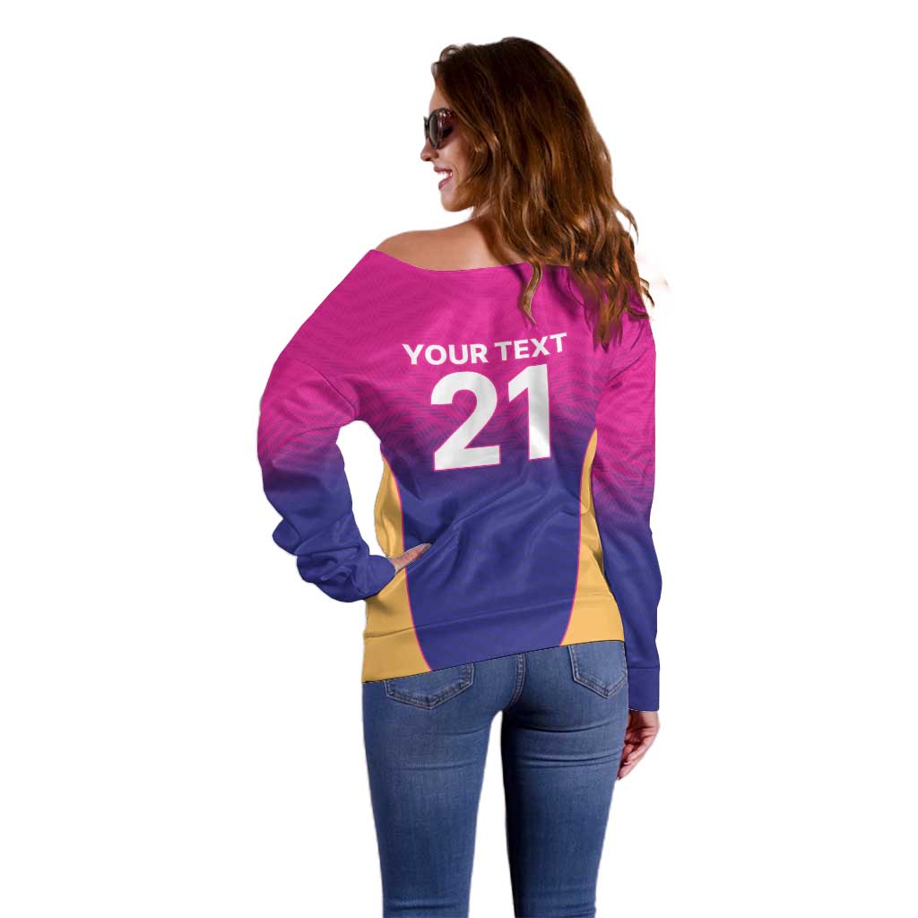 Custom United Arab Emirates Cricket Spirit 2026 Off Shoulder Sweater World T20 Edition - Wonder Print Shop