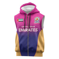 Custom United Arab Emirates Cricket Spirit 2026 Sleeveless Zip Hoodie World T20 Edition - Wonder Print Shop