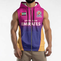 Custom United Arab Emirates Cricket Spirit 2026 Sleeveless Zip Hoodie World T20 Edition - Wonder Print Shop