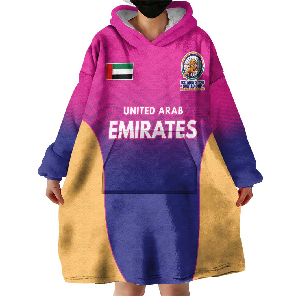 Custom United Arab Emirates Cricket Spirit 2026 Wearable Blanket Hoodie World T20 Edition - Wonder Print Shop