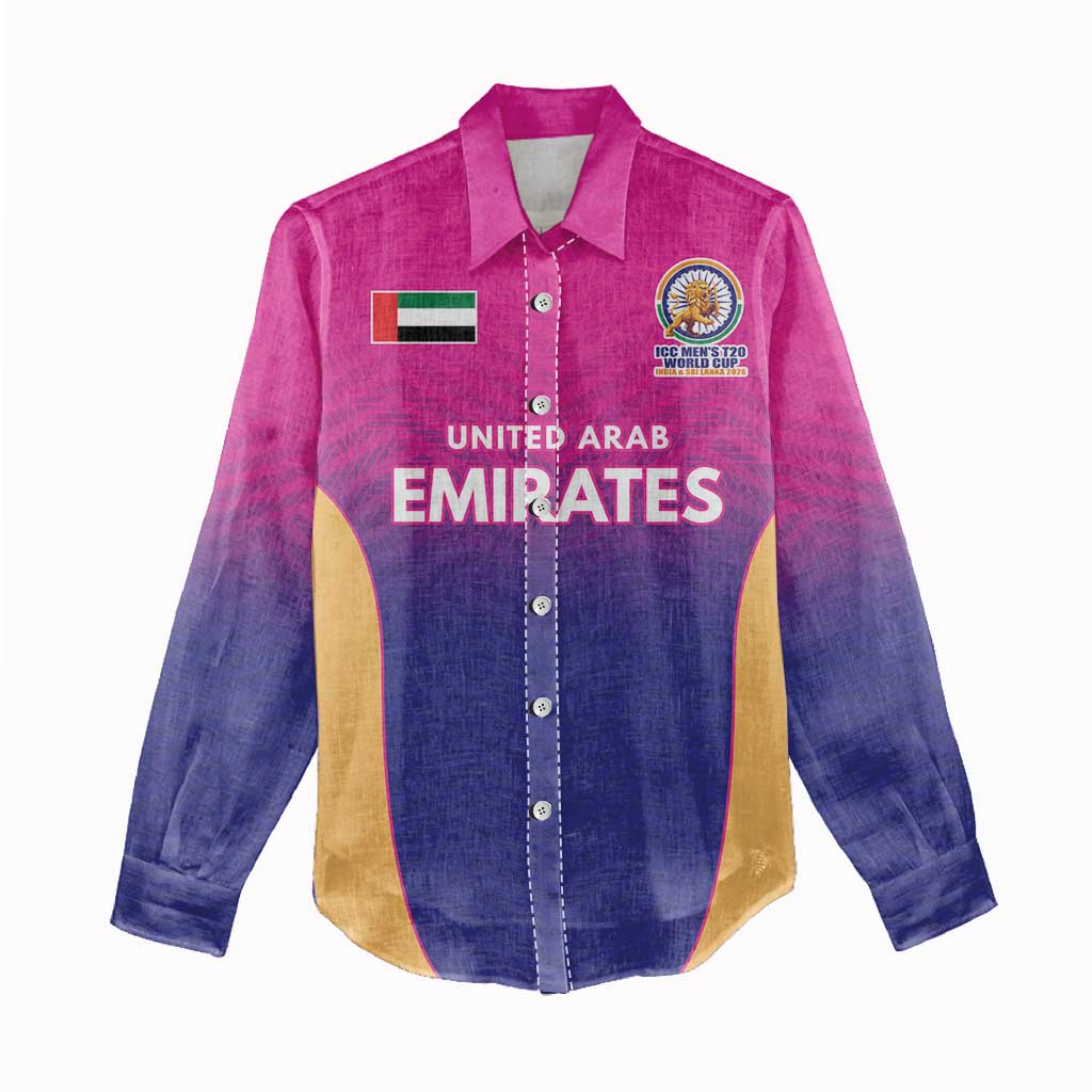 Custom United Arab Emirates Cricket Spirit 2026 Women Casual Shirt World T20 Edition - Wonder Print Shop