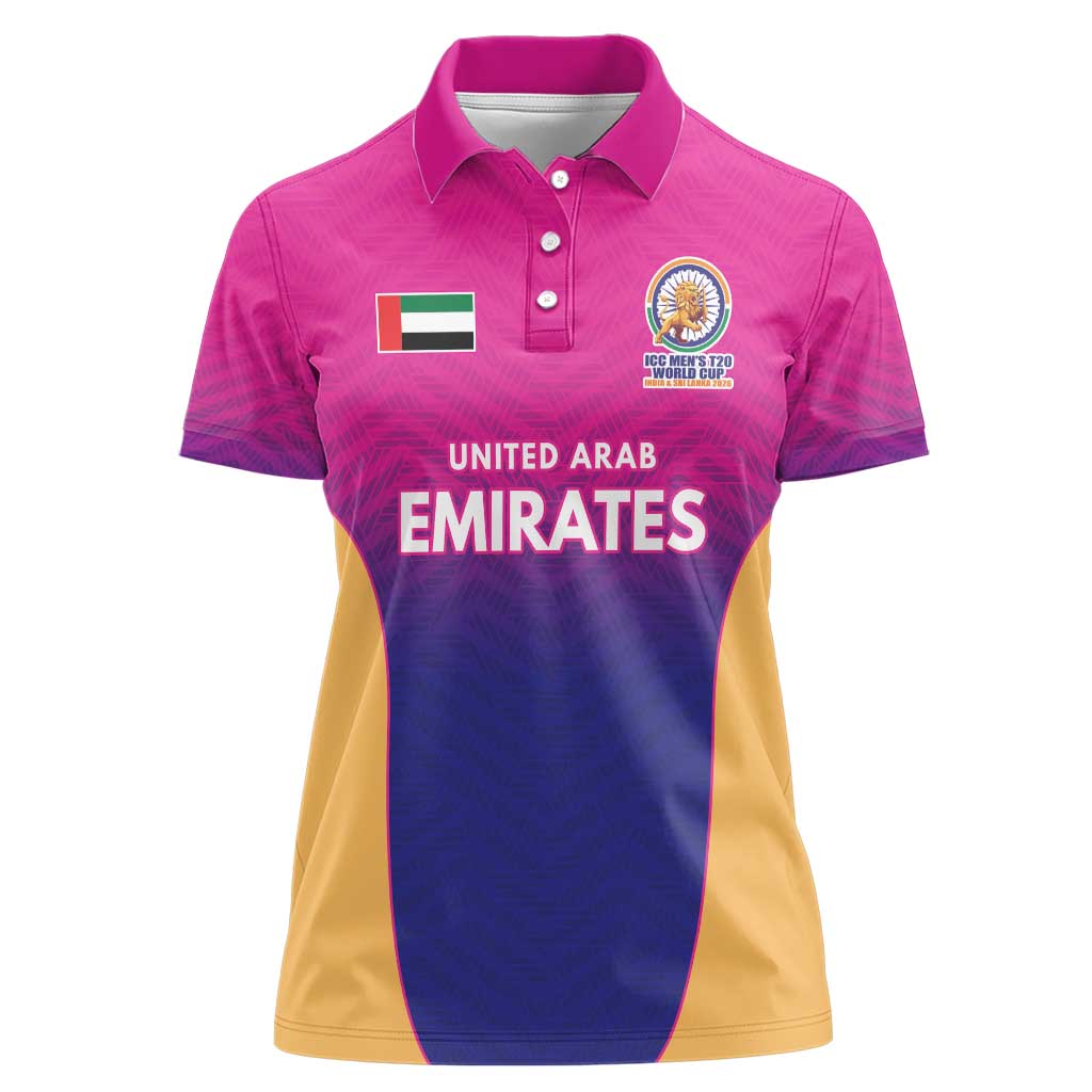 Custom United Arab Emirates Cricket Spirit 2026 Women Polo Shirt World T20 Edition - Wonder Print Shop