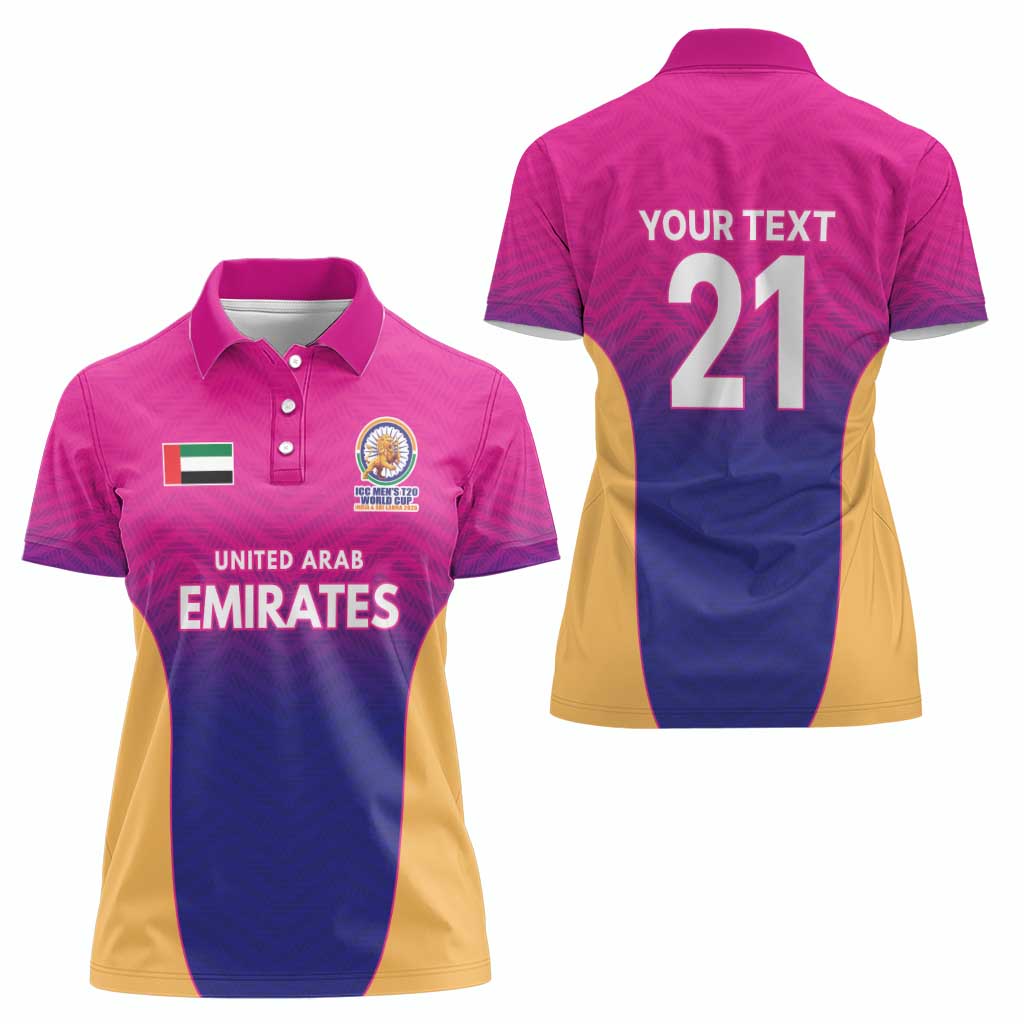 Custom United Arab Emirates Cricket Spirit 2026 Women Polo Shirt World T20 Edition - Wonder Print Shop