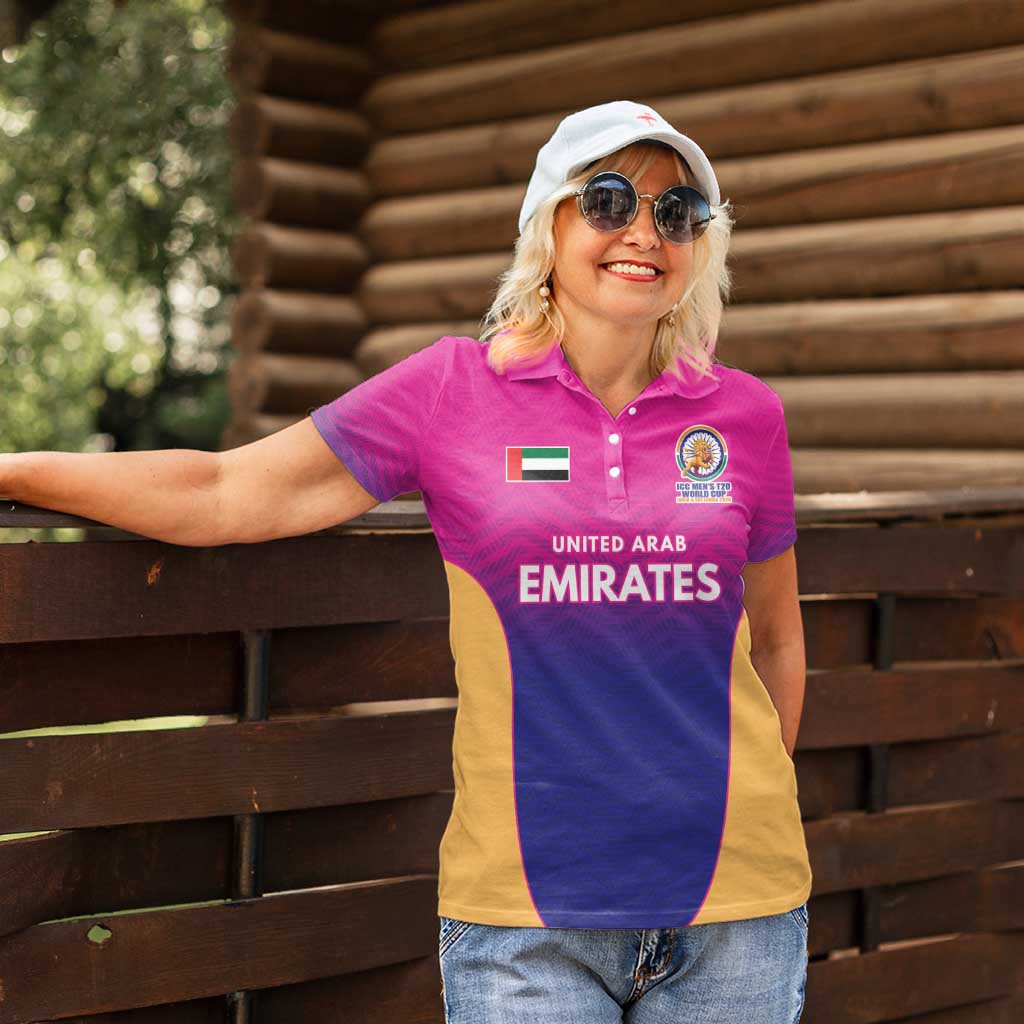 Custom United Arab Emirates Cricket Spirit 2026 Women Polo Shirt World T20 Edition - Wonder Print Shop