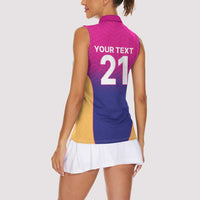 Custom United Arab Emirates Cricket Spirit 2026 Women Sleeveless Polo Shirt World T20 Edition - Wonder Print Shop