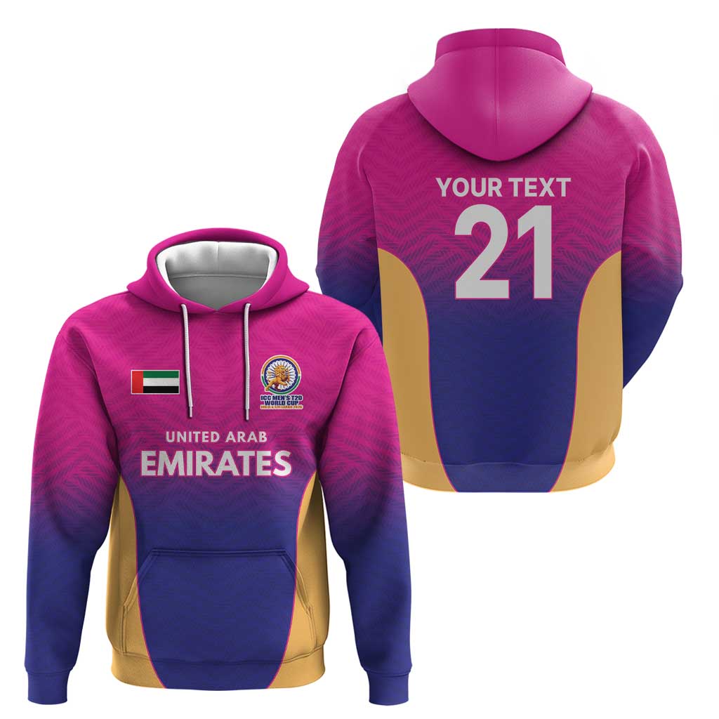 Custom United Arab Emirates Cricket Spirit 2026 Zip Hoodie World T20 Edition - Wonder Print Shop