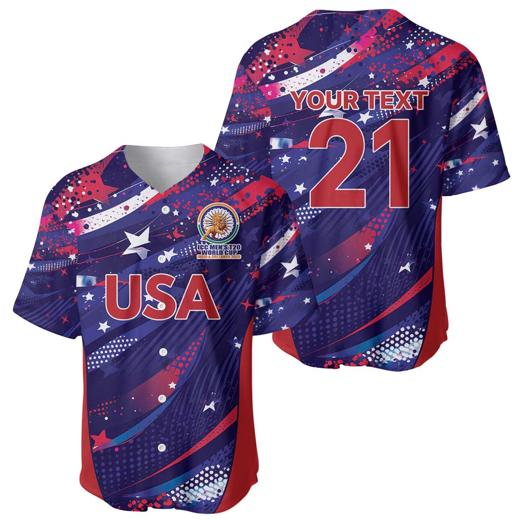 Custom United States Cricket Spirit 2026 Baseball Jersey World T20 Edition - Wonder Print Shop