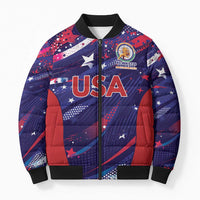 Custom United States Cricket Spirit 2026 Bomber Puffer Jacket World T20 Edition - Wonder Print Shop