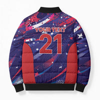 Custom United States Cricket Spirit 2026 Bomber Puffer Jacket World T20 Edition - Wonder Print Shop
