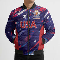 Custom United States Cricket Spirit 2026 Bomber Puffer Jacket World T20 Edition - Wonder Print Shop