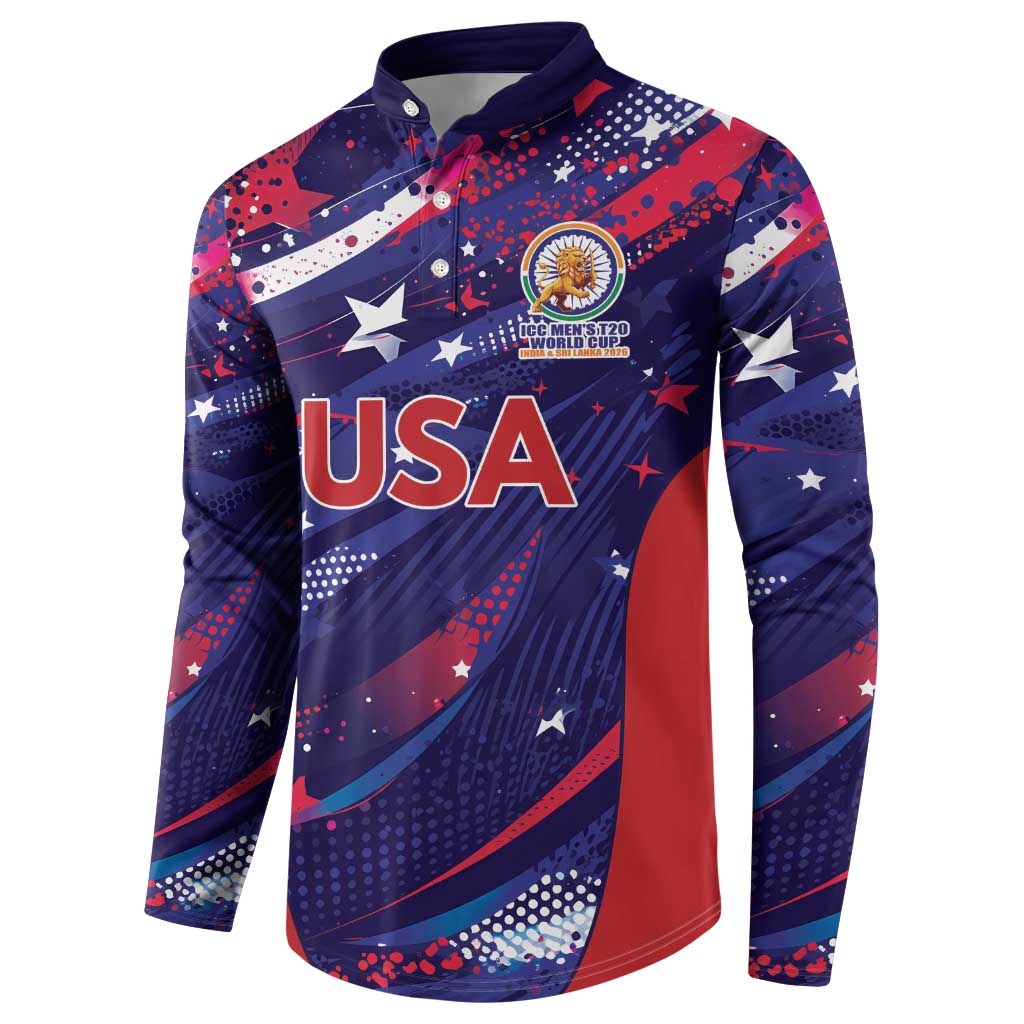 Custom United States Cricket Spirit 2026 Button Sweatshirt World T20 Edition - Wonder Print Shop