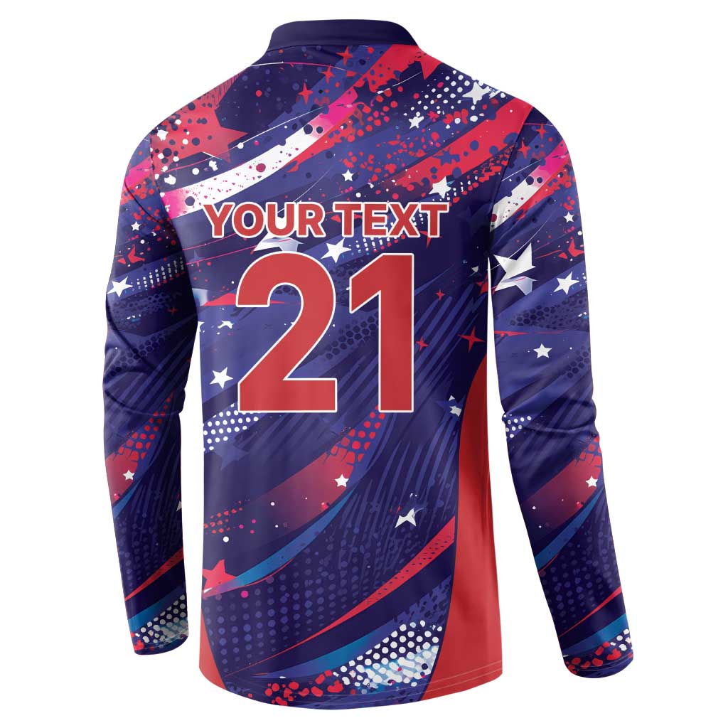 Custom United States Cricket Spirit 2026 Button Sweatshirt World T20 Edition - Wonder Print Shop