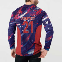 Custom United States Cricket Spirit 2026 Button Sweatshirt World T20 Edition - Wonder Print Shop