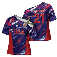 Custom United States Cricket Spirit 2026 Cross Shoulder Shirt World T20 Edition - Wonder Print Shop