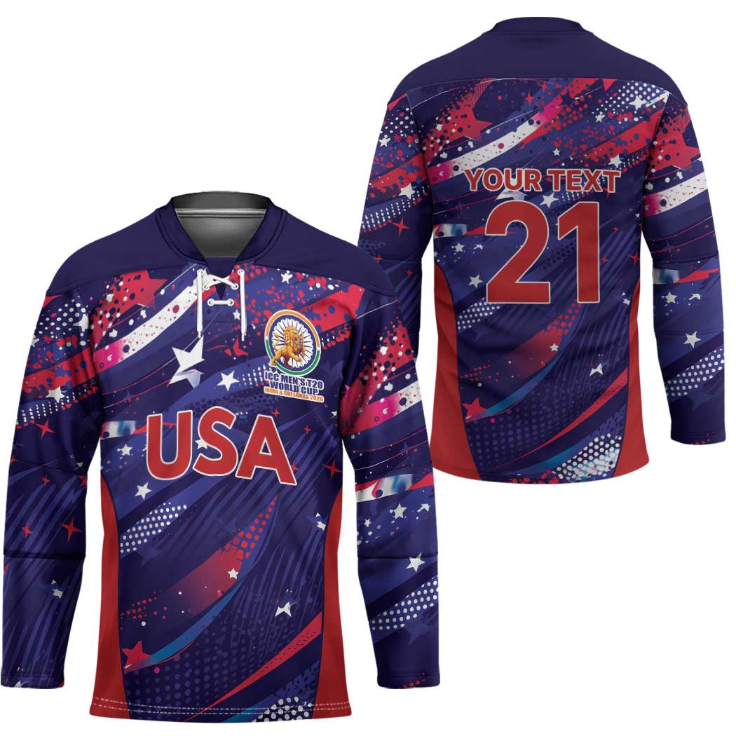 Custom United States Cricket Spirit 2026 Hockey Jersey World T20 Edition - Wonder Print Shop