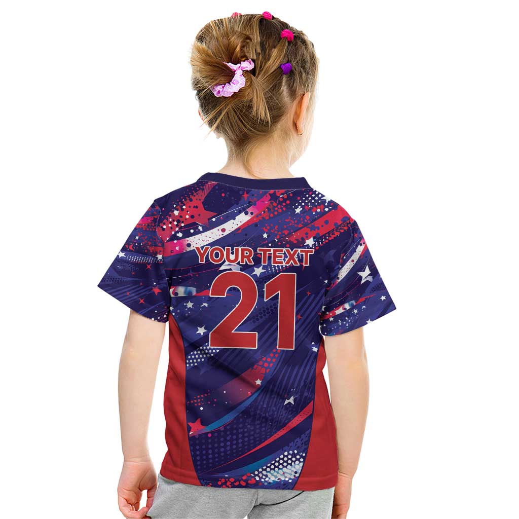 Custom United States Cricket Spirit 2026 Kid T Shirt World T20 Edition - Wonder Print Shop