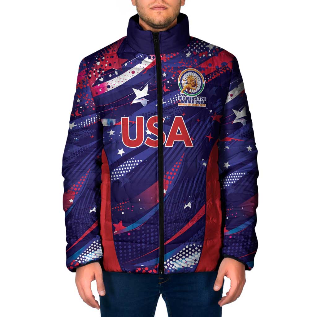Custom United States Cricket Spirit 2026 Padded Jacket World T20 Edition - Wonder Print Shop