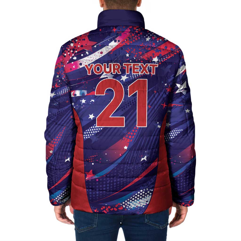 Custom United States Cricket Spirit 2026 Padded Jacket World T20 Edition - Wonder Print Shop