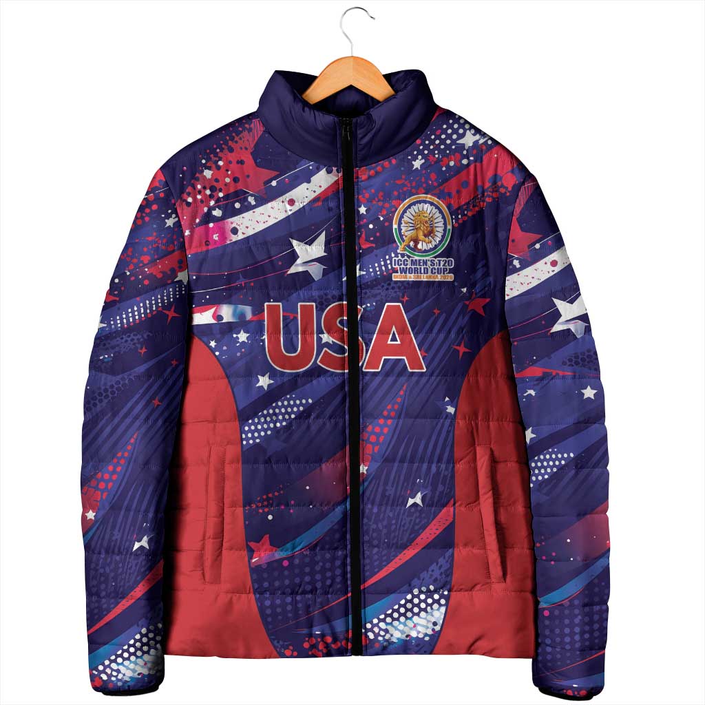 Custom United States Cricket Spirit 2026 Padded Jacket World T20 Edition - Wonder Print Shop