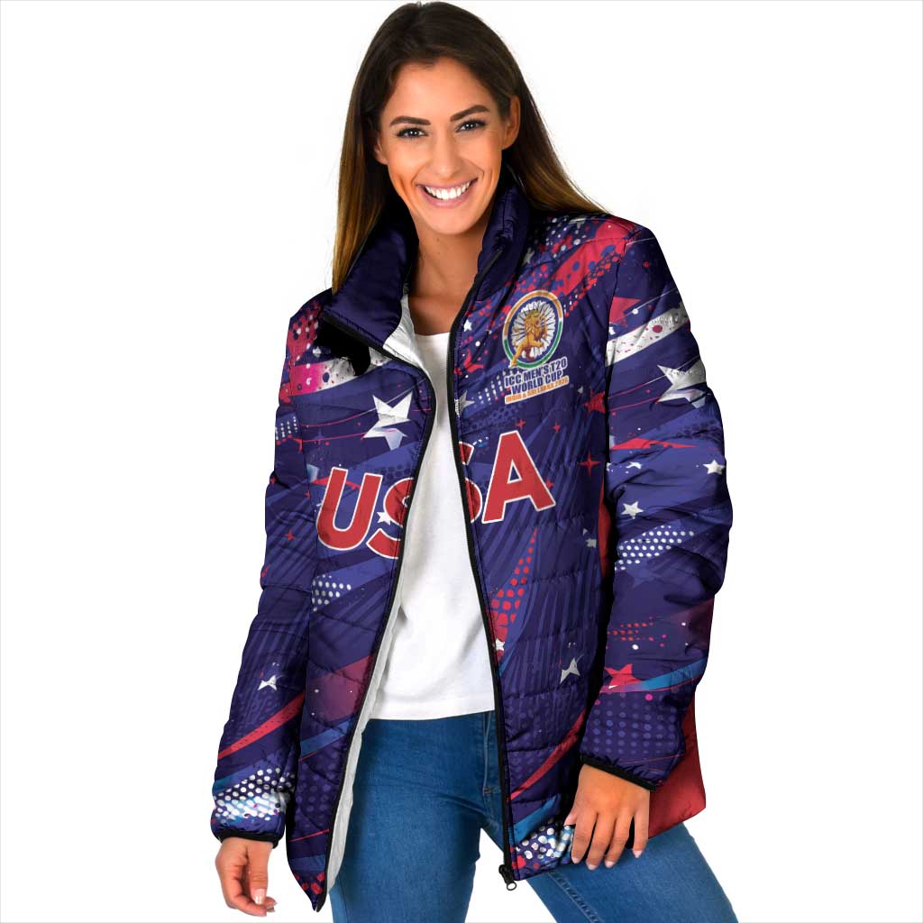 Custom United States Cricket Spirit 2026 Padded Jacket World T20 Edition - Wonder Print Shop