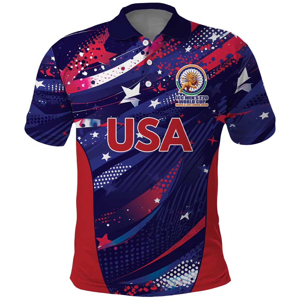 Custom United States Cricket Spirit 2026 Polo Shirt World T20 Edition - Wonder Print Shop