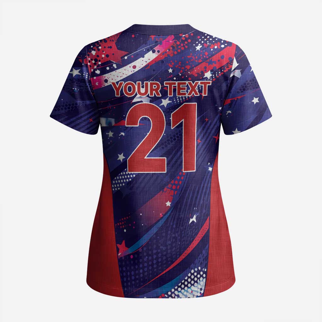 Custom United States Cricket Spirit 2026 Scrub Top World T20 Edition - Wonder Print Shop