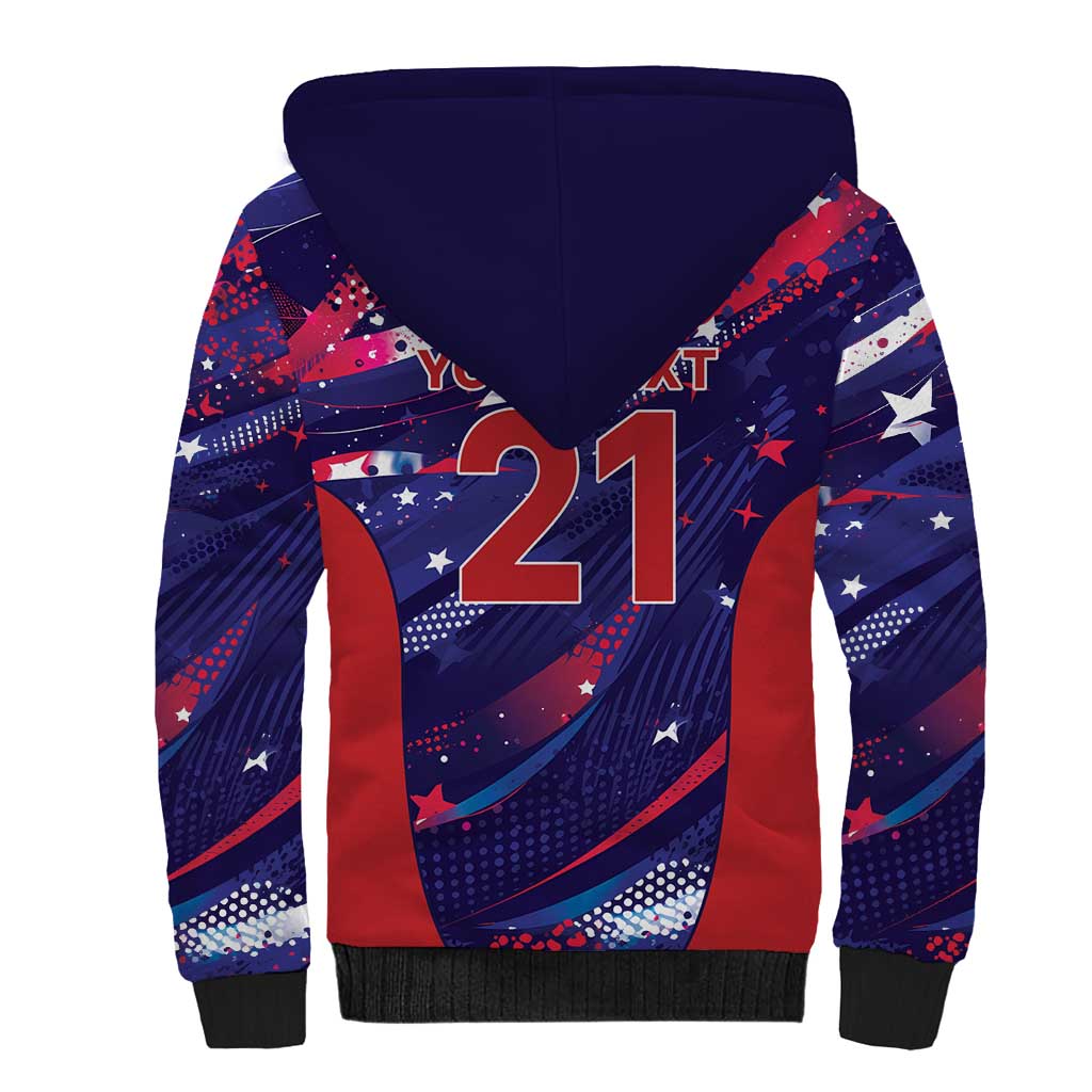 Custom United States Cricket Spirit 2026 Sherpa Hoodie World T20 Edition - Wonder Print Shop