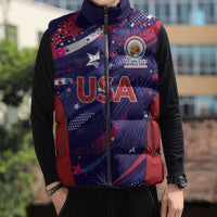 Custom United States Cricket Spirit 2026 Sleeveless Puffer Jacket World T20 Edition - Wonder Print Shop