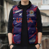 Custom United States Cricket Spirit 2026 Sleeveless Puffer Jacket World T20 Edition - Wonder Print Shop