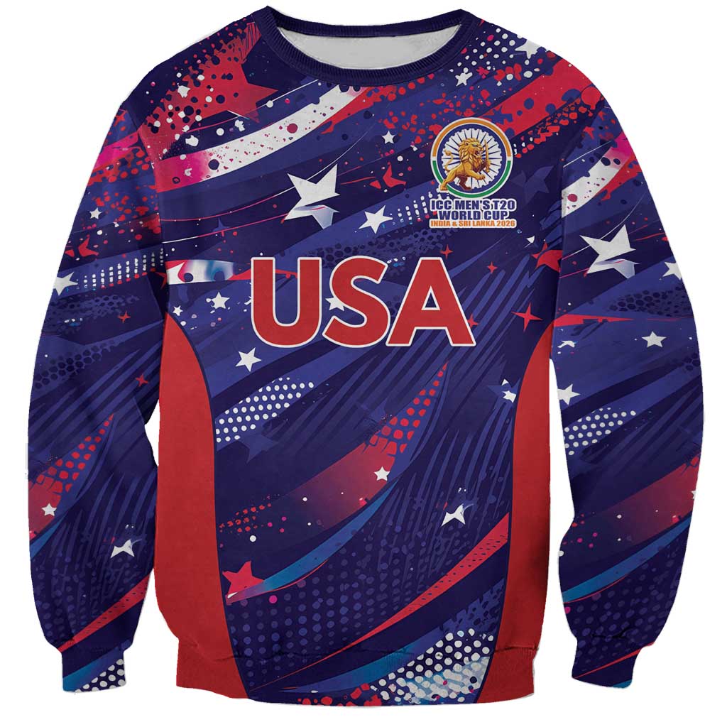 Custom United States Cricket Spirit 2026 Sweatshirt World T20 Edition - Wonder Print Shop