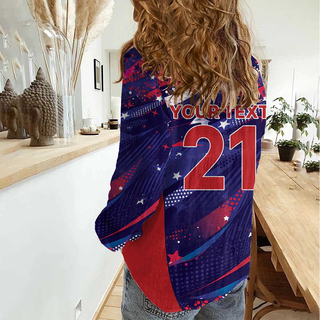 Custom United States Cricket Spirit 2026 Women Casual Shirt World T20 Edition - Wonder Print Shop