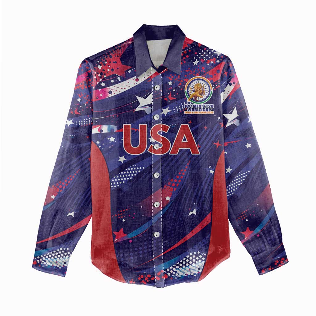 Custom United States Cricket Spirit 2026 Women Casual Shirt World T20 Edition - Wonder Print Shop