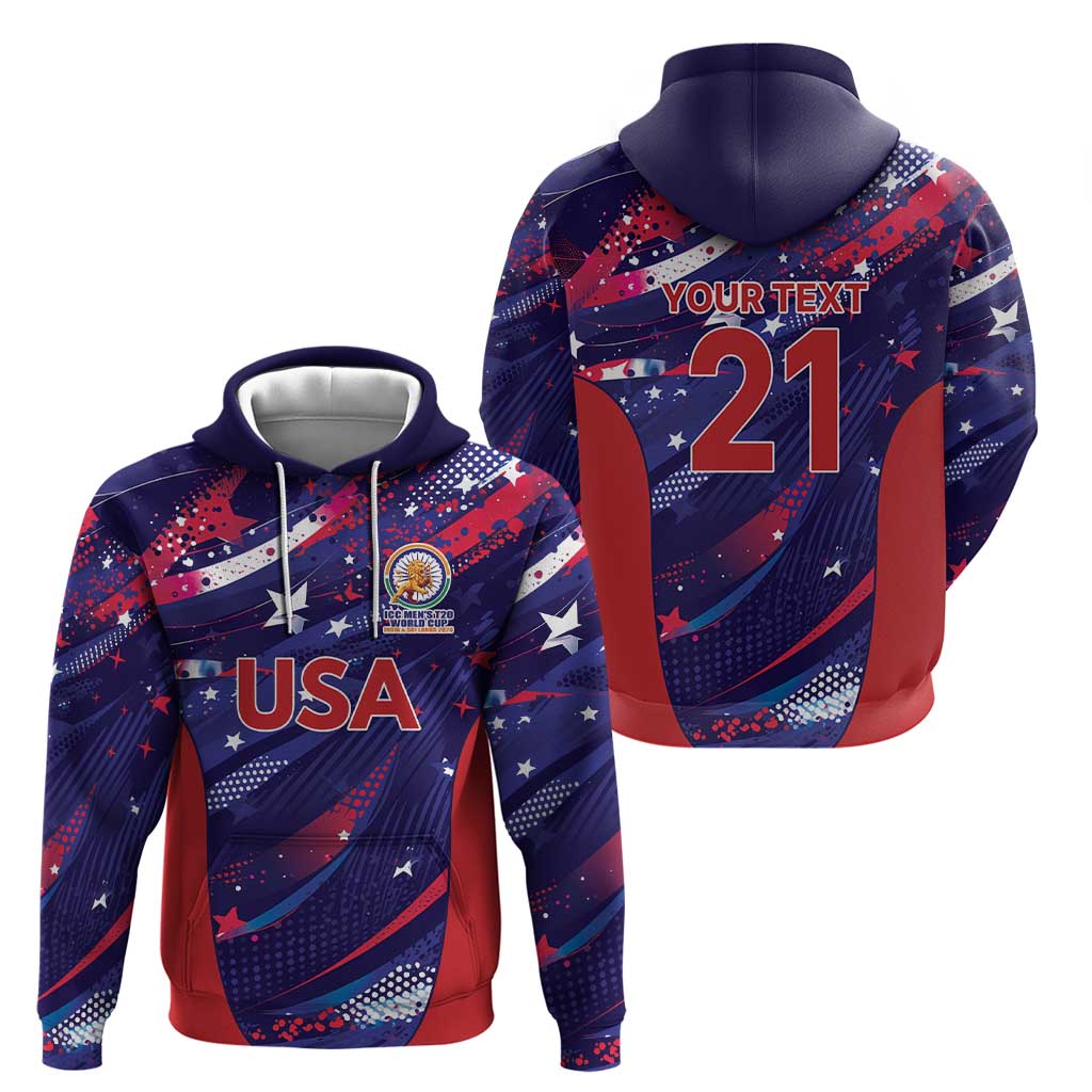 Custom United States Cricket Spirit 2026 Zip Hoodie World T20 Edition - Wonder Print Shop
