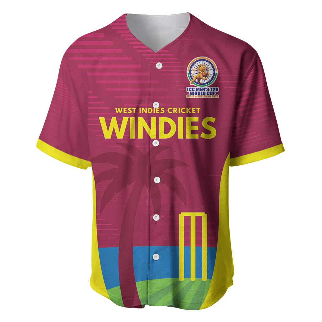 Custom West Indies Cricket Spirit 2026 Baseball Jersey World T20 Edition - Wonder Print Shop
