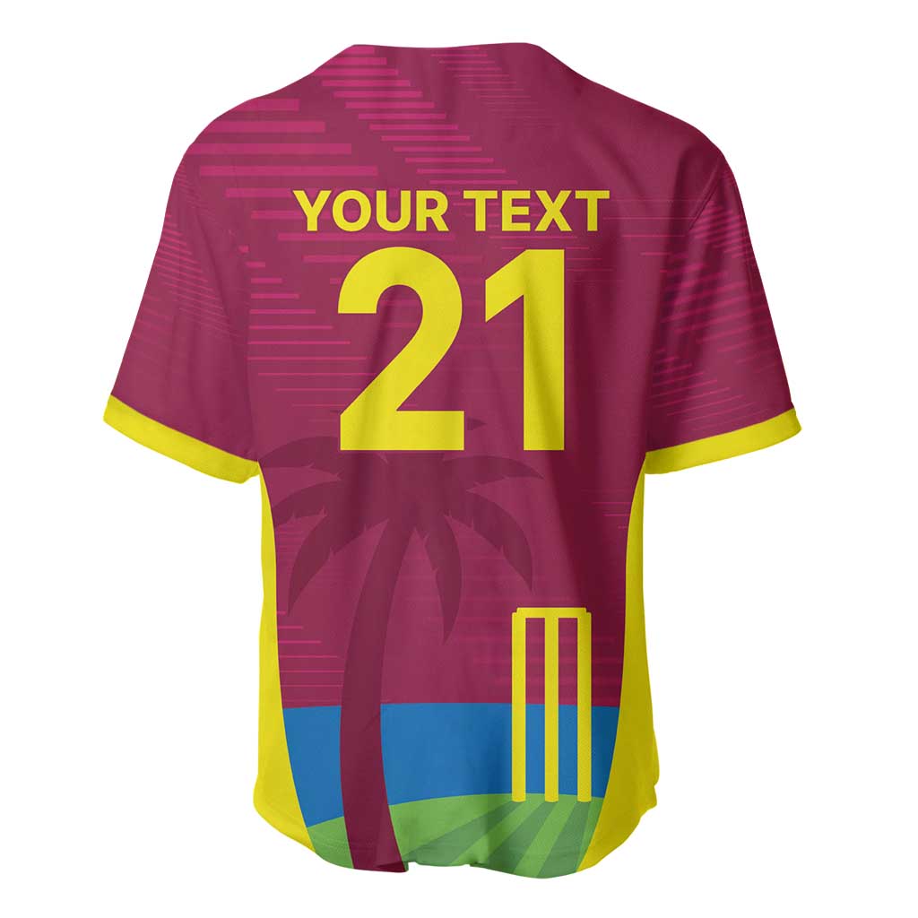 Custom West Indies Cricket Spirit 2026 Baseball Jersey World T20 Edition - Wonder Print Shop