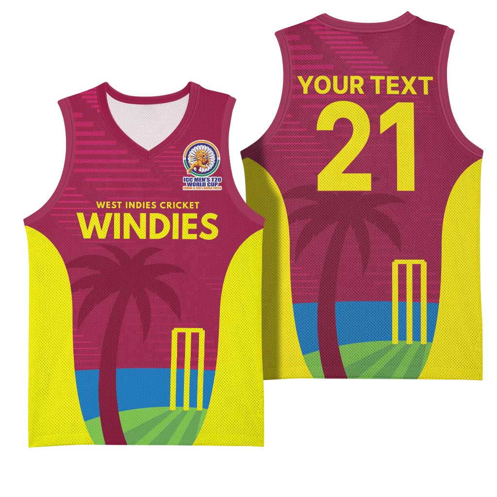 Custom West Indies Cricket Spirit 2026 Basketball Jersey World T20 Edition - Wonder Print Shop