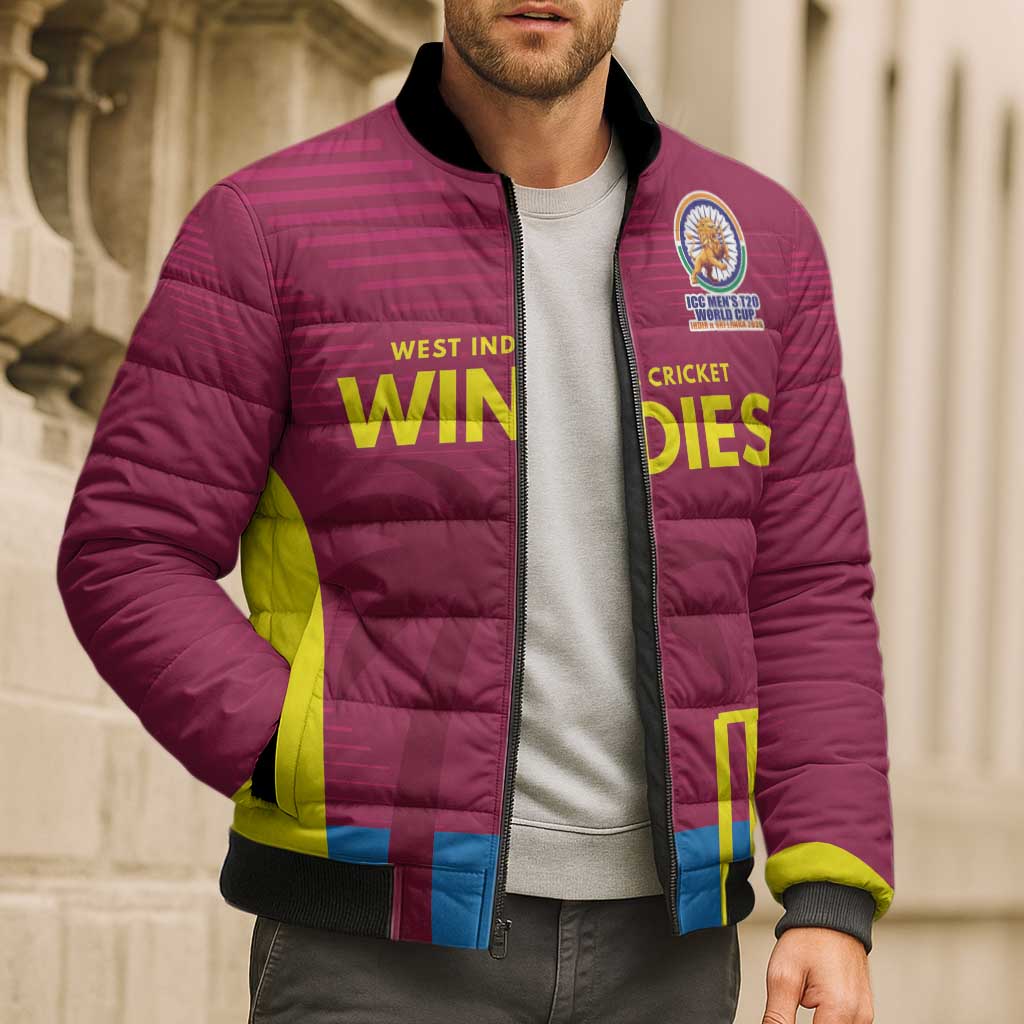 Custom West Indies Cricket Spirit 2026 Bomber Puffer Jacket World T20 Edition - Wonder Print Shop