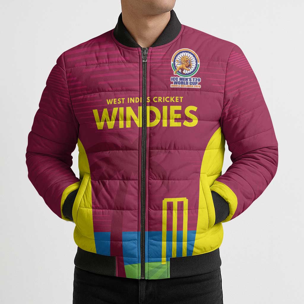 Custom West Indies Cricket Spirit 2026 Bomber Puffer Jacket World T20 Edition - Wonder Print Shop
