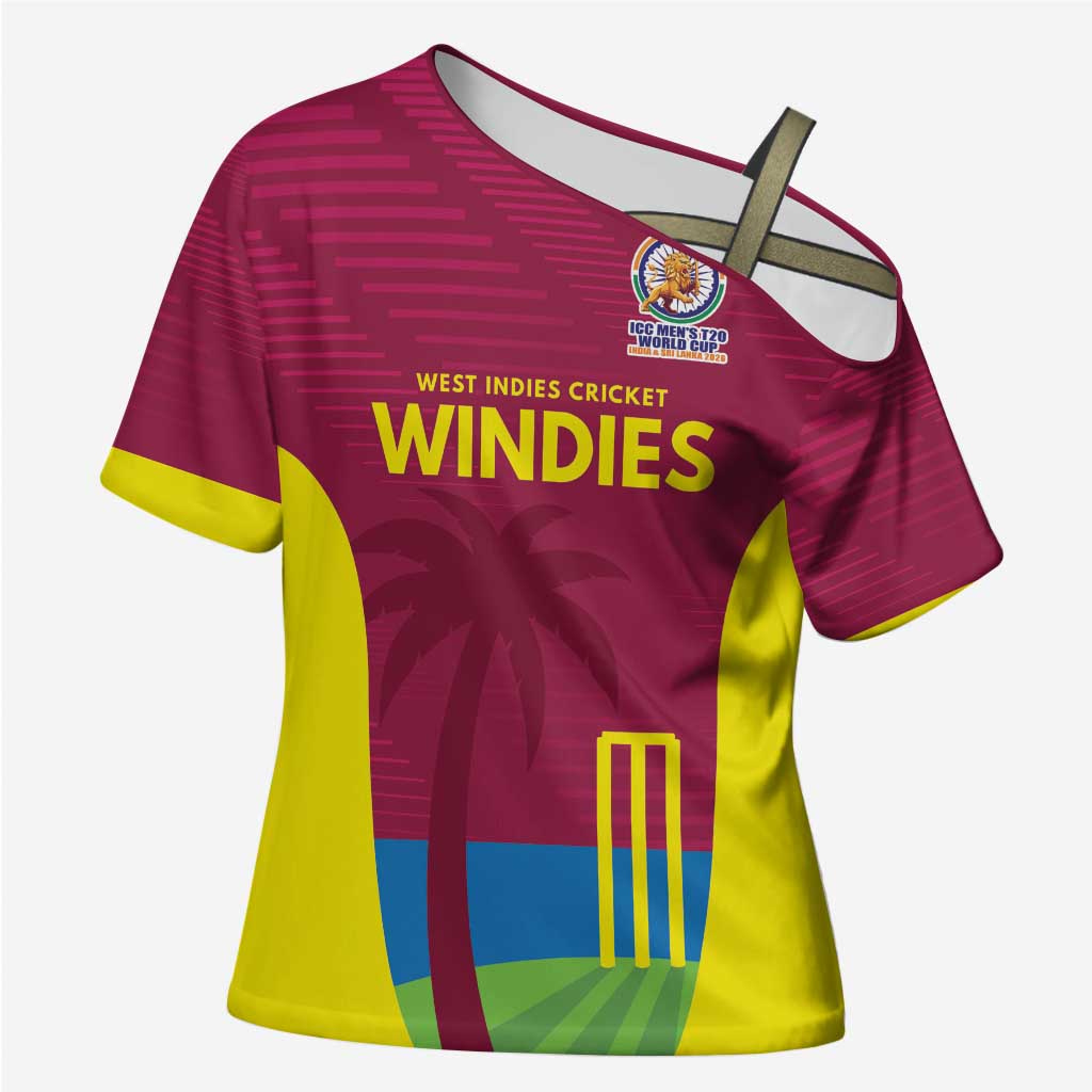 Custom West Indies Cricket Spirit 2026 Cross Shoulder Shirt World T20 Edition - Wonder Print Shop