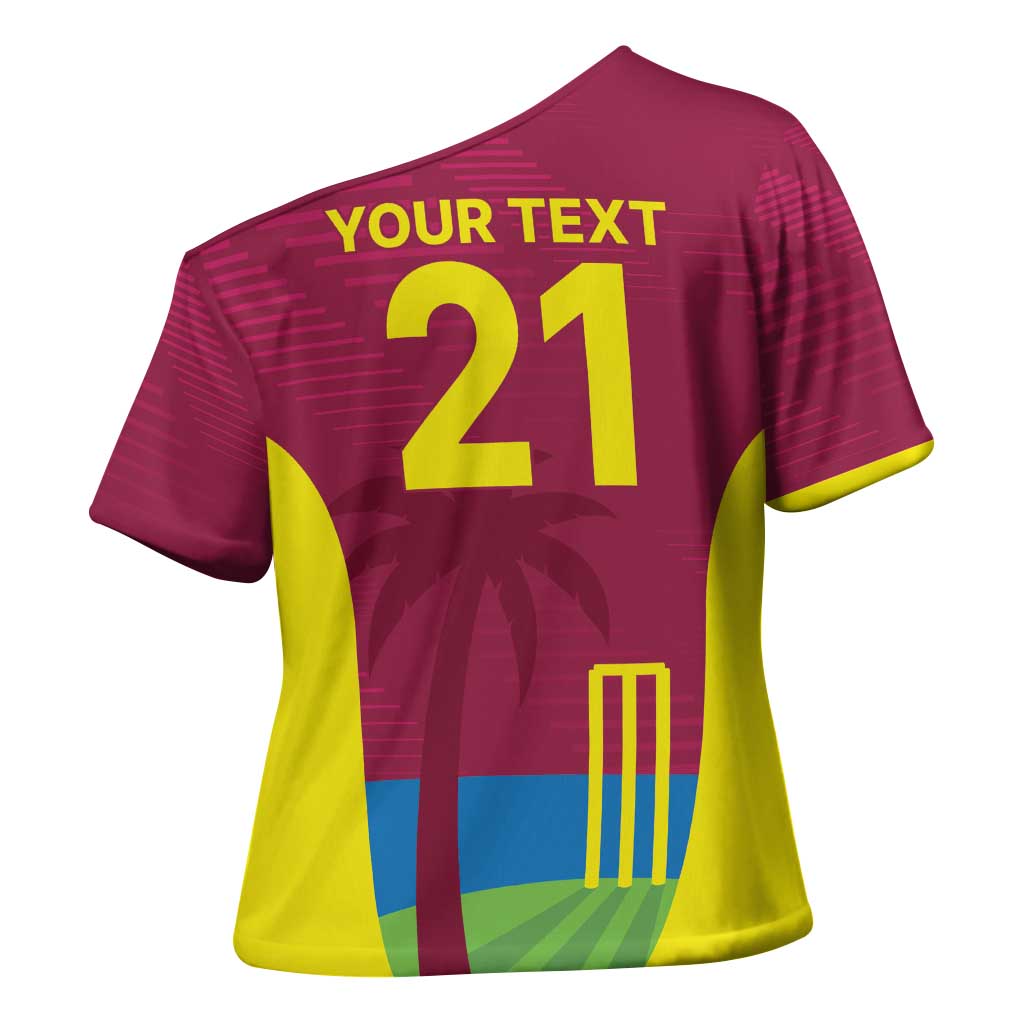 Custom West Indies Cricket Spirit 2026 Cross Shoulder Shirt World T20 Edition - Wonder Print Shop