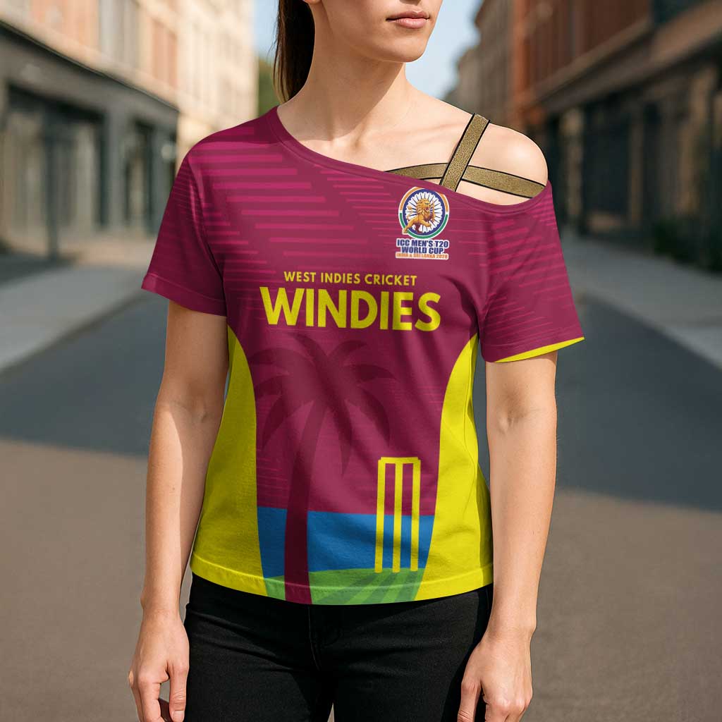 Custom West Indies Cricket Spirit 2026 Cross Shoulder Shirt World T20 Edition - Wonder Print Shop