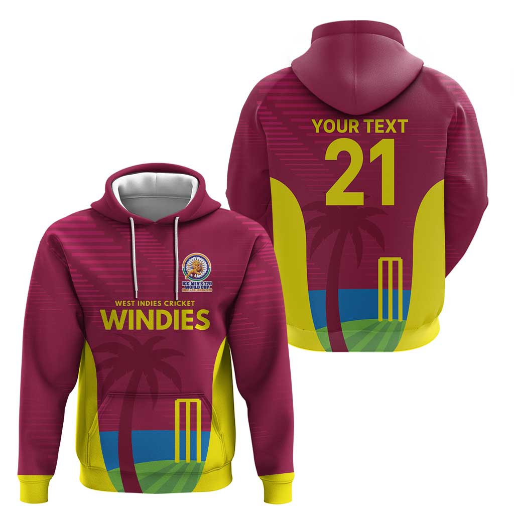 Custom West Indies Cricket Spirit 2026 Hoodie World T20 Edition - Wonder Print Shop