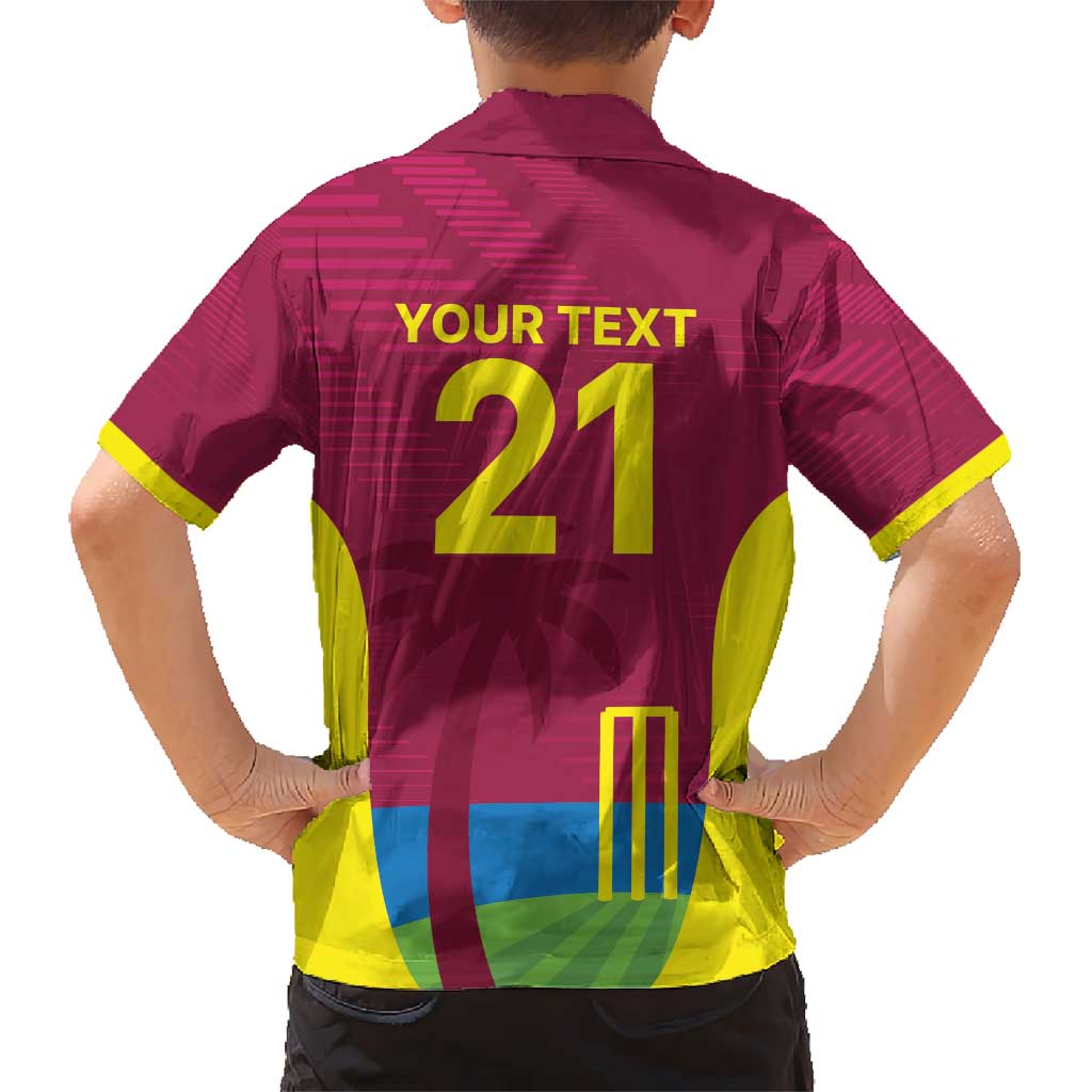 Custom West Indies Cricket Spirit 2026 Kid Hawaiian Shirt World T20 Edition - Wonder Print Shop