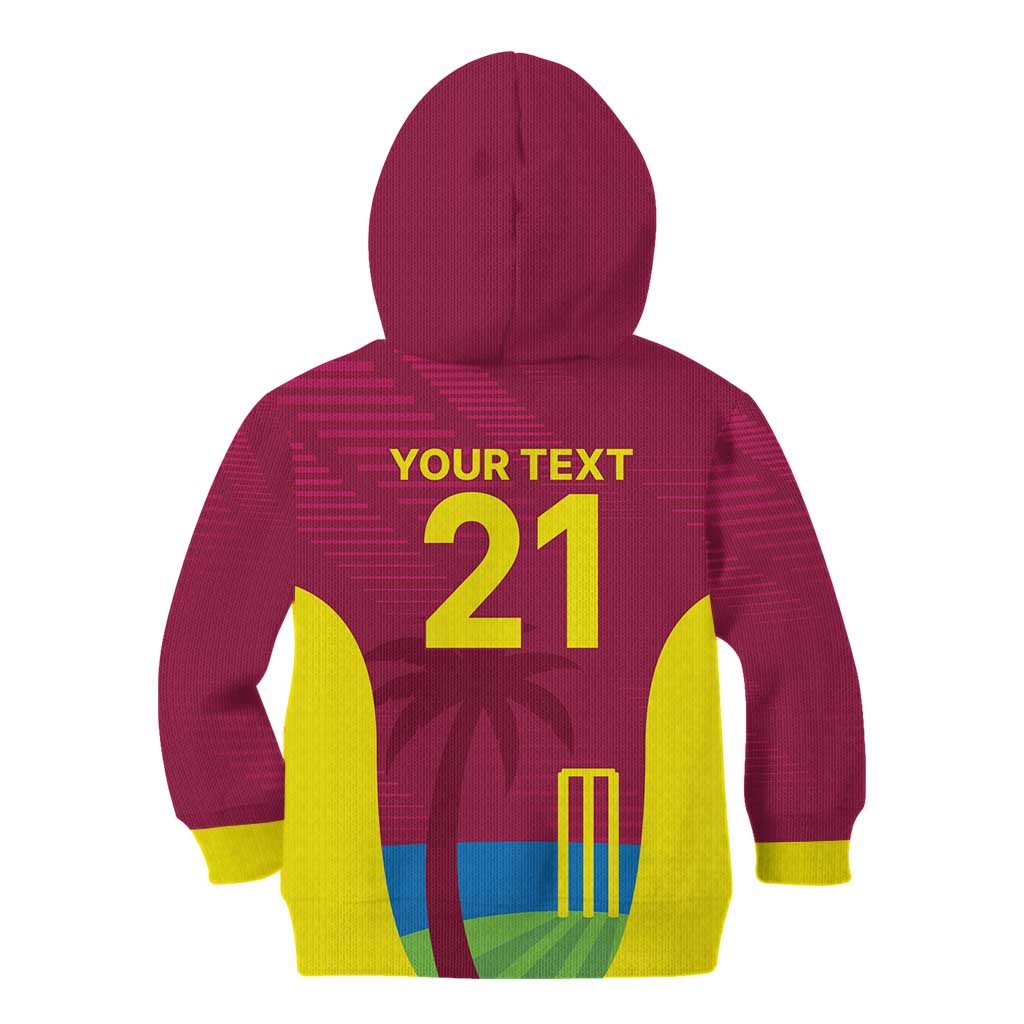 Custom West Indies Cricket Spirit 2026 Kid Hoodie World T20 Edition - Wonder Print Shop