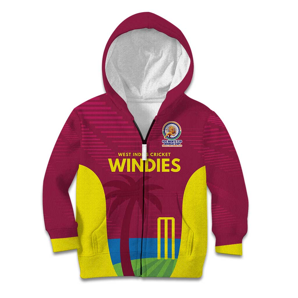 Custom West Indies Cricket Spirit 2026 Kid Hoodie World T20 Edition - Wonder Print Shop