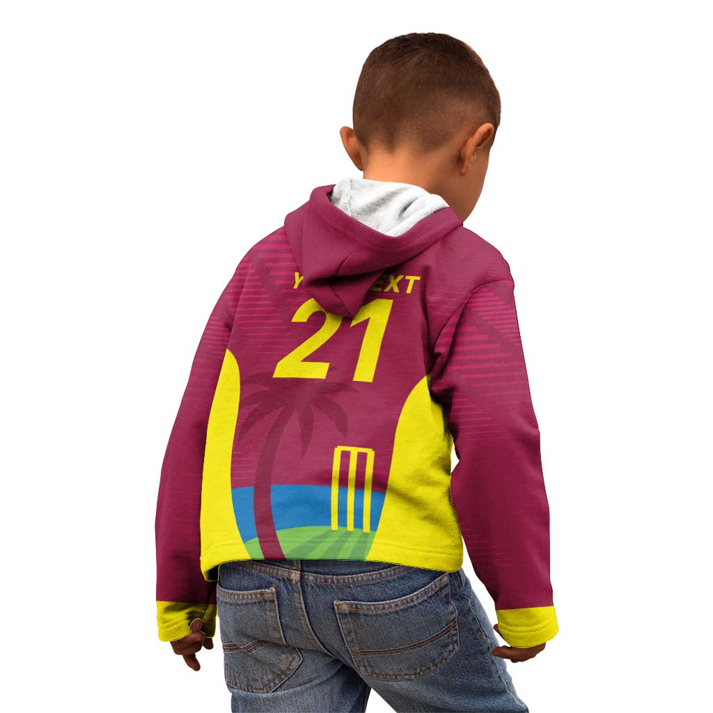 Custom West Indies Cricket Spirit 2026 Kid Hoodie World T20 Edition - Wonder Print Shop