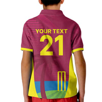 Custom West Indies Cricket Spirit 2026 Kid Polo Shirt World T20 Edition - Wonder Print Shop