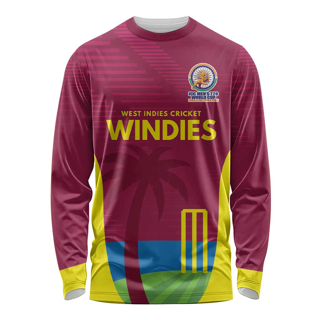 Custom West Indies Cricket Spirit 2026 Long Sleeve Shirt World T20 Edition - Wonder Print Shop
