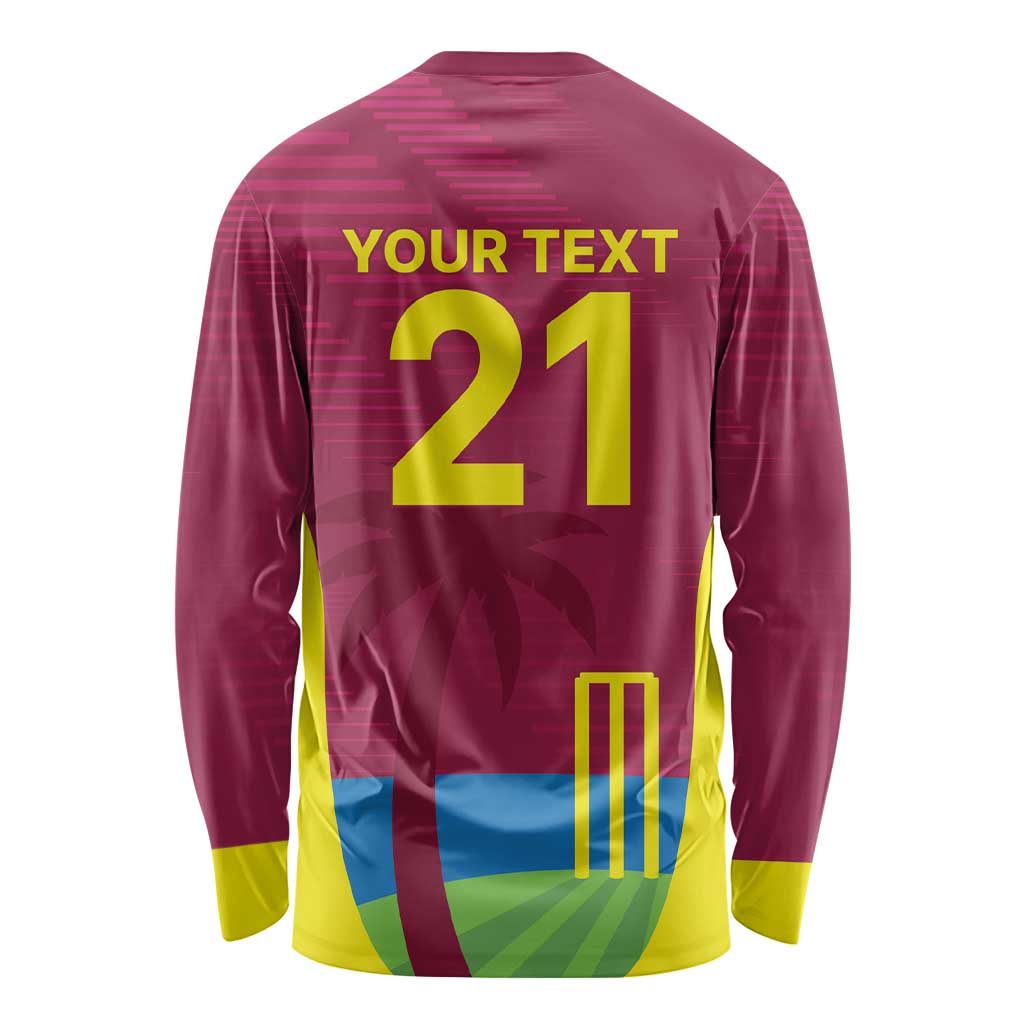 Custom West Indies Cricket Spirit 2026 Long Sleeve Shirt World T20 Edition - Wonder Print Shop